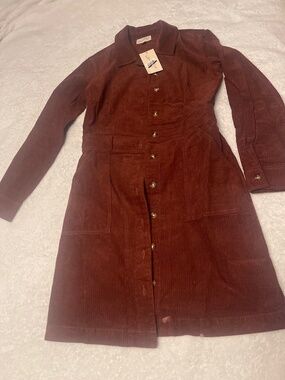 🍂 Universal Thread Corduroy Shirt Dress Size S – NWT